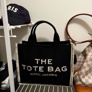 Marc Jacobs Black and Cream Tote Bag